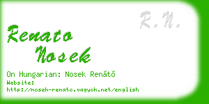 renato nosek business card